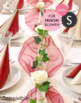 Fibula[Style]® Komplettset "Belive bordeaux" für Frischblumen Größe S